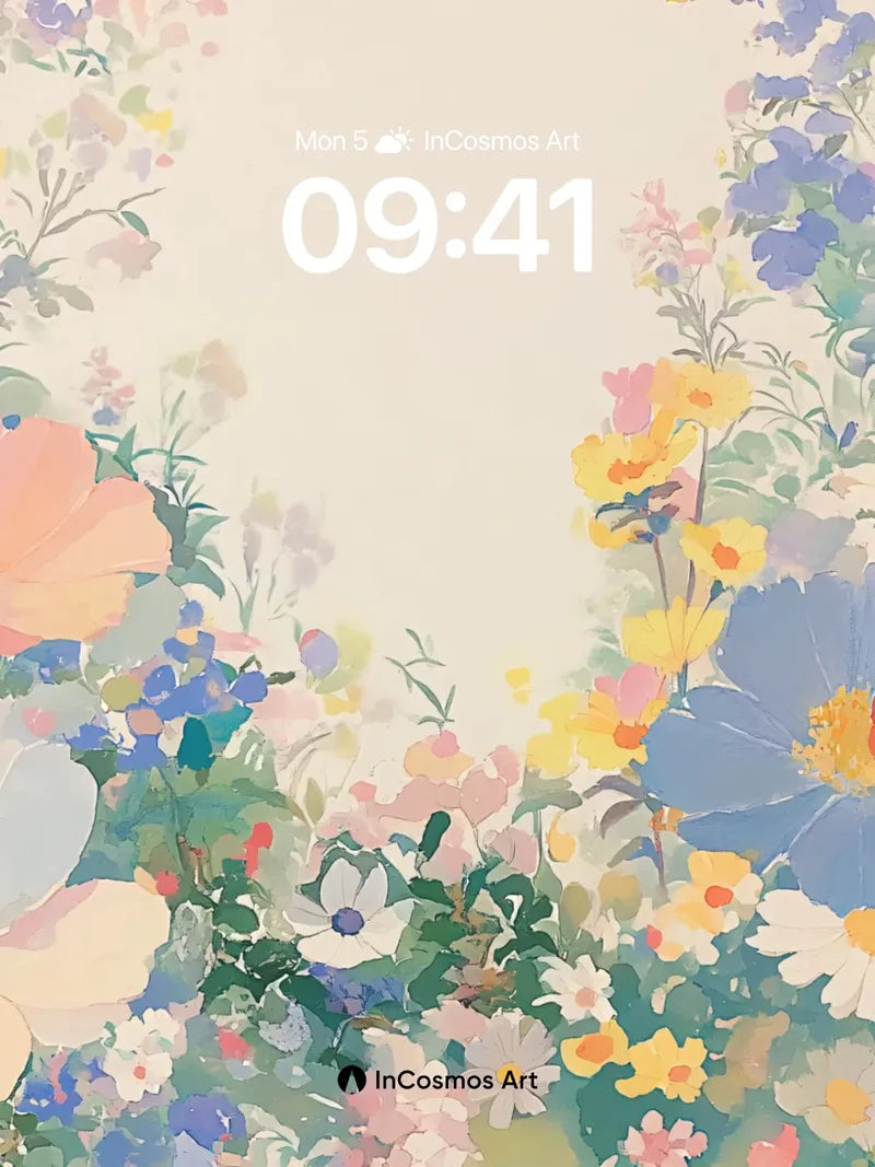 Whispering Bloom Wallpaper with Soft Light Veil