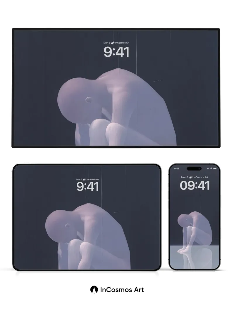 Silent Huddle Wallpaper with Ethereal Reflection