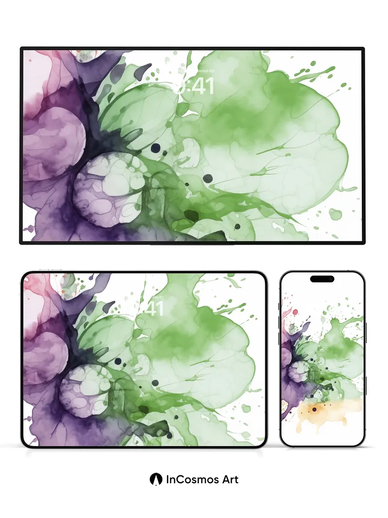 Whispering Ink Wallpaper with Chromatic Drift