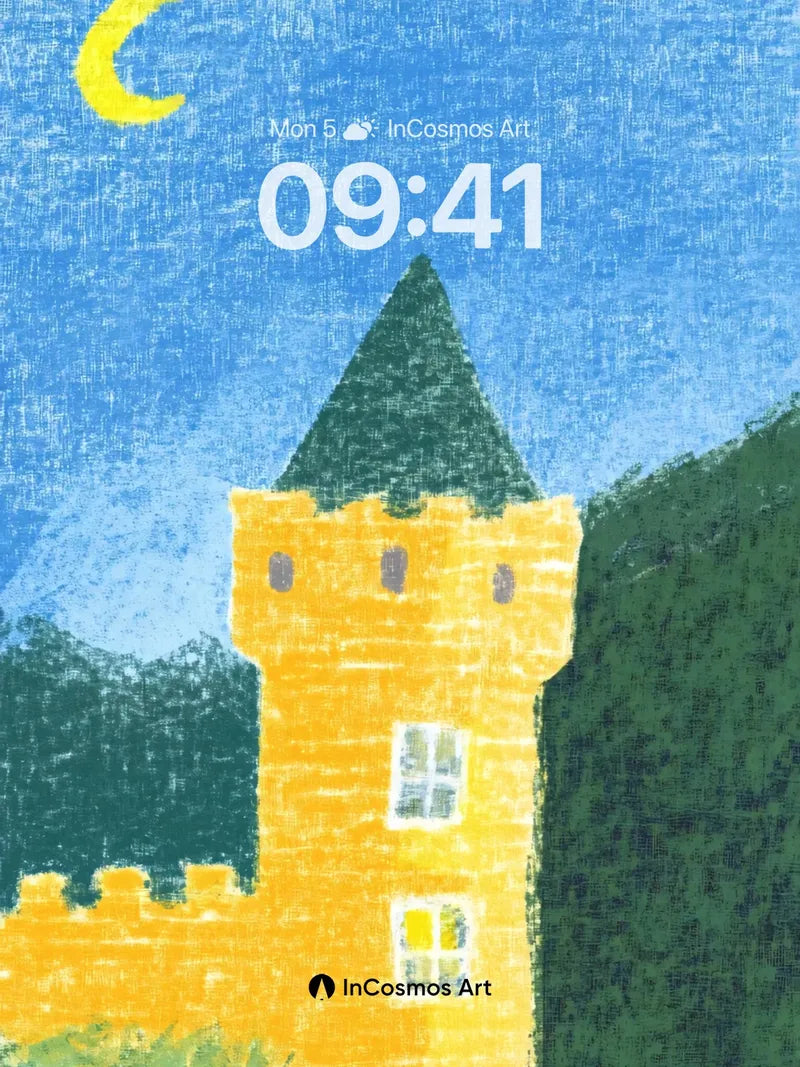 Whispering Tower Wallpaper with Moonlit Hush