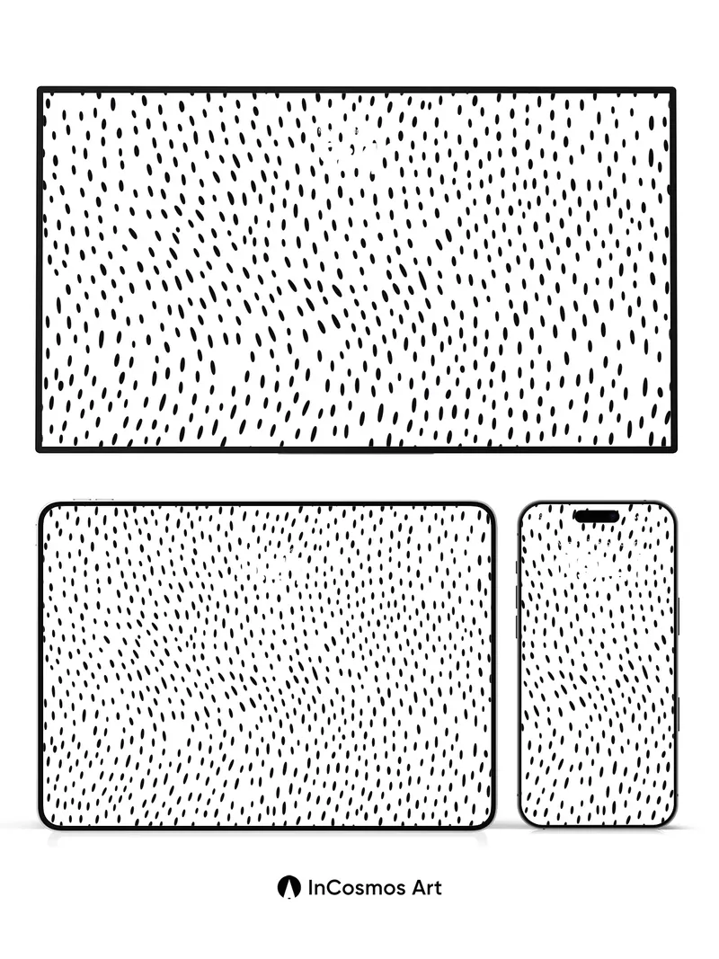 Whispering Grid Wallpaper with Floating Dots