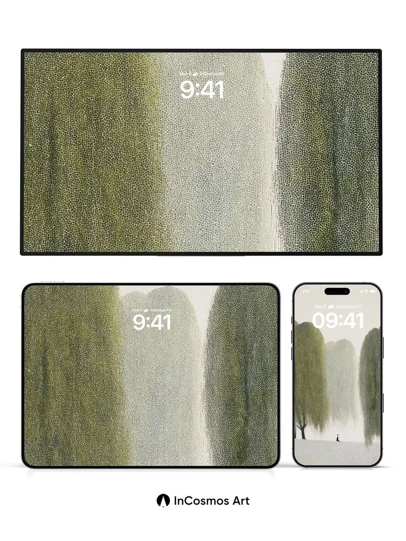 Whispering Willow Wallpaper with Silent Figure