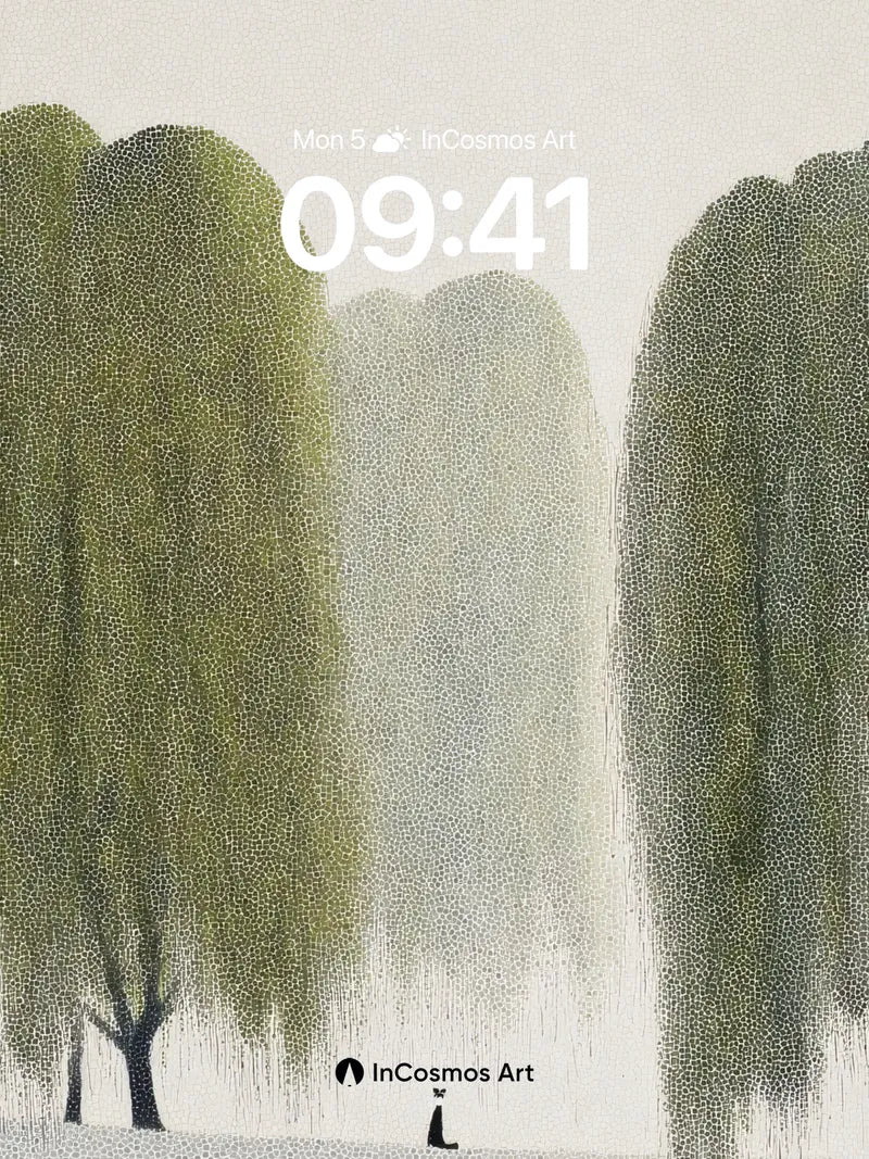 Whispering Willow Wallpaper with Silent Figure