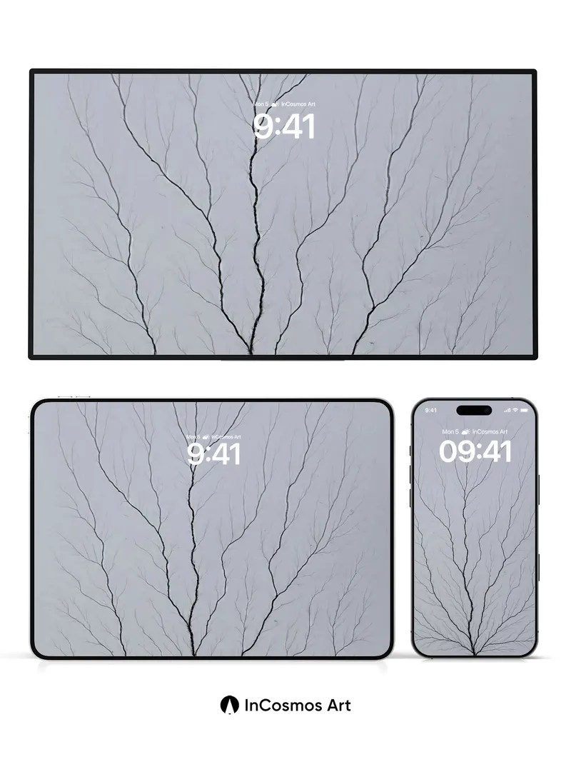 Silent Branches Wallpaper with Ethereal Veins