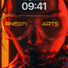 Neon Pulse Wallpaper with Glowing Lens wallpaper for iPhone, iPad & Mac
