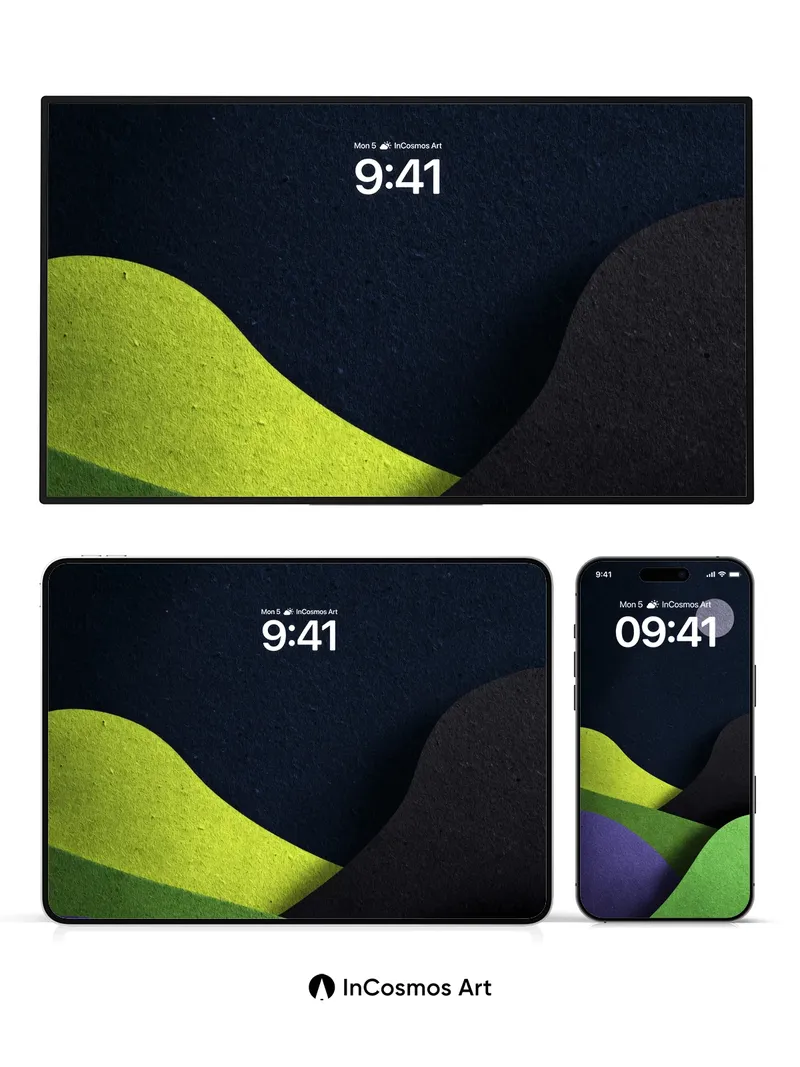 Nocturnal Velvet Wallpaper with Moonlit Hills