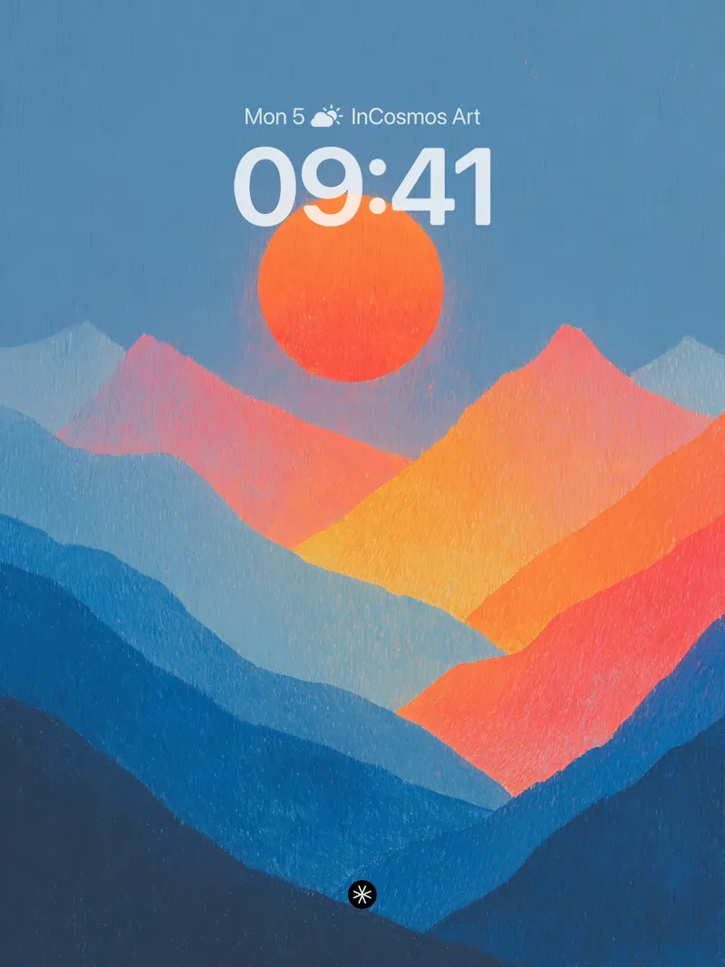 Serene Gradient Mountains Wallpaper with Soft Haze wallpaper for iPhone, iPad & Mac