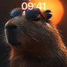 Sunset Capybara Wallpaper with Sunglasses wallpaper for iPhone, iPad & Mac