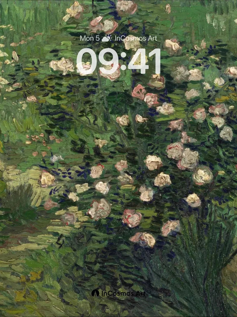 Whispering Garden Wallpaper with Floating Petals