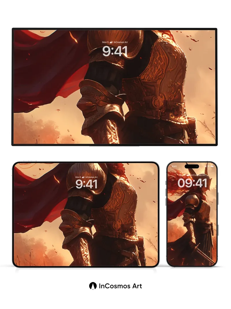 Crimson Wind Wallpaper with Armor of Light