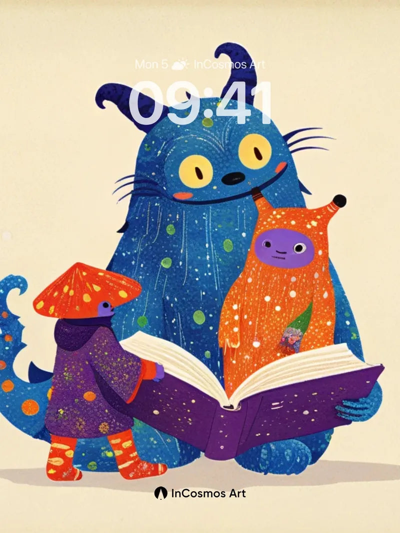 Whimsical Wonder Wallpaper with Storybook Creatures wallpaper for iPhone, iPad & Mac