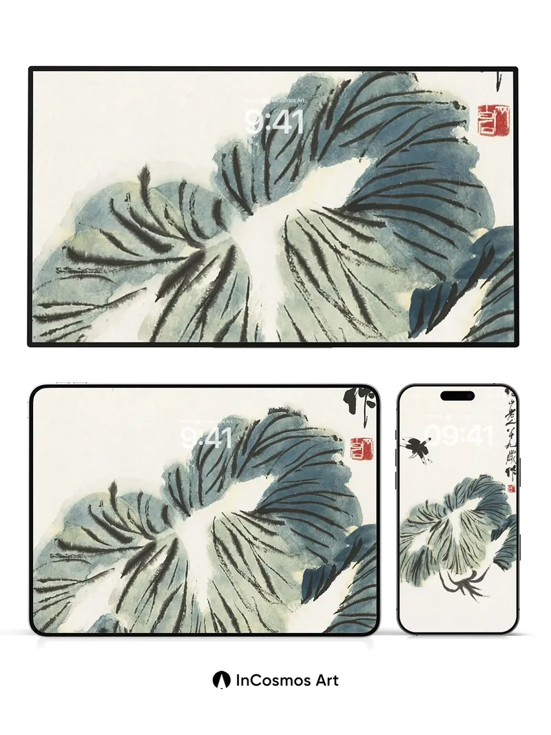 Ink Whispers Wallpaper with Flying Butterfly