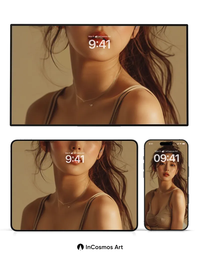 Golden Hush Wallpaper with Soft Light Trails