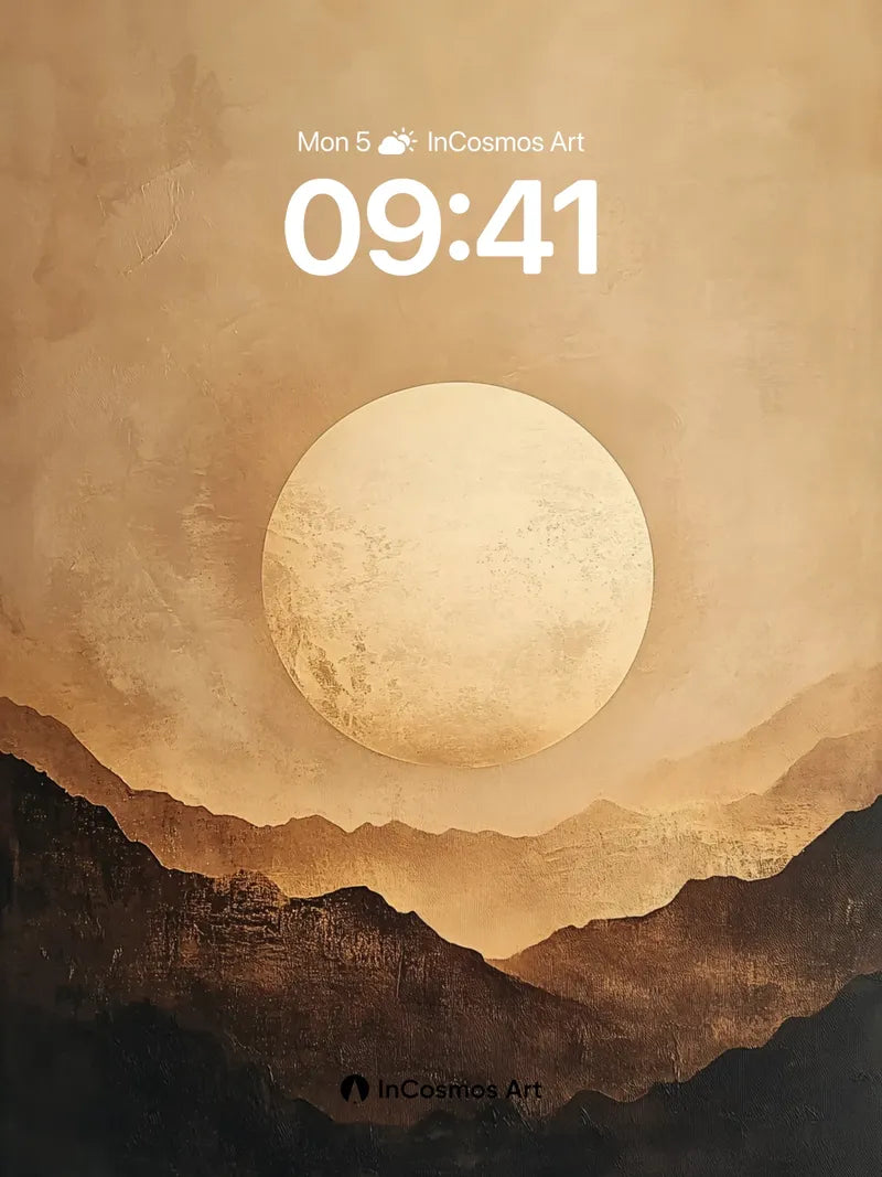 Golden Hush Wallpaper with Moonlit Canyons wallpaper for iPhone, iPad & Mac