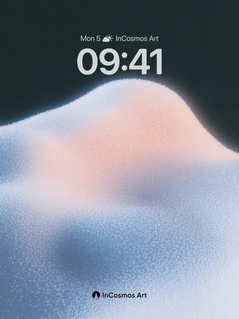 Soft Hush Wallpaper with Floating Light