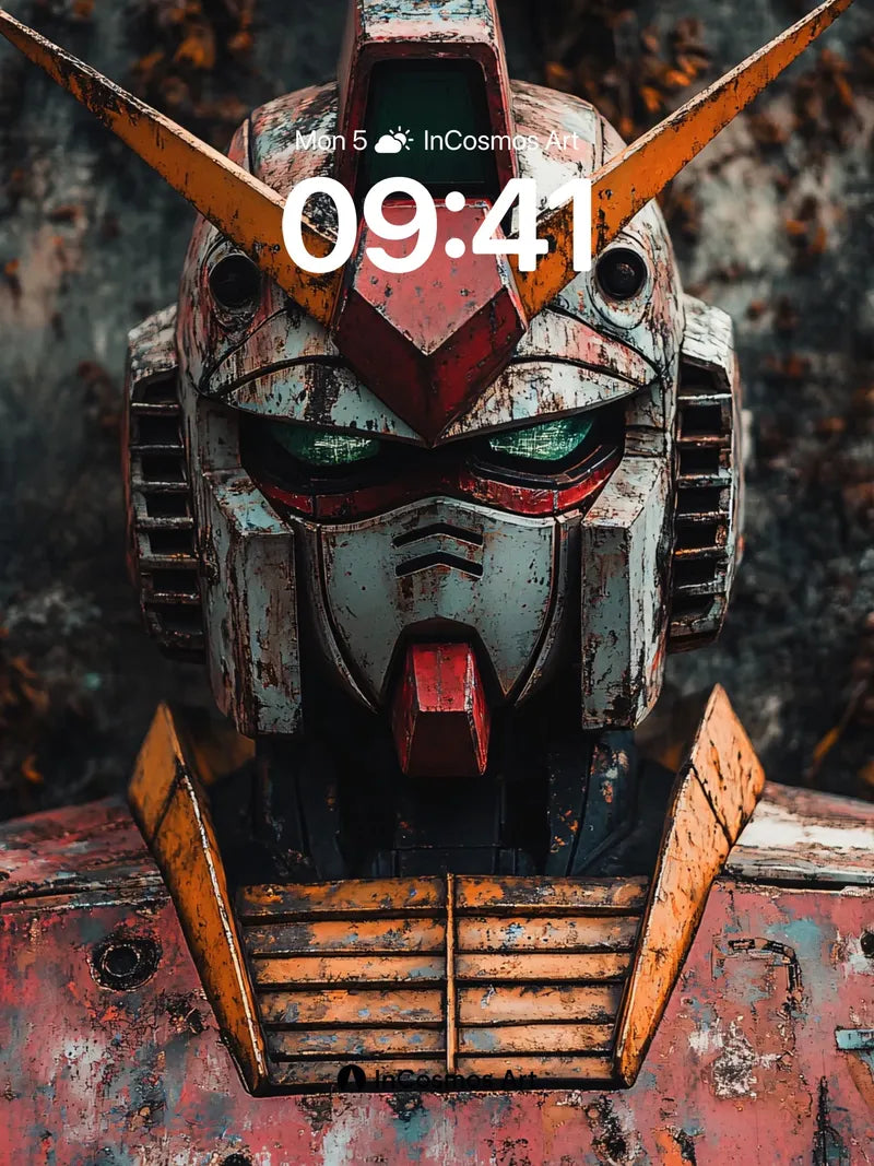 Rusted Sentinel Wallpaper with Weathered Armor