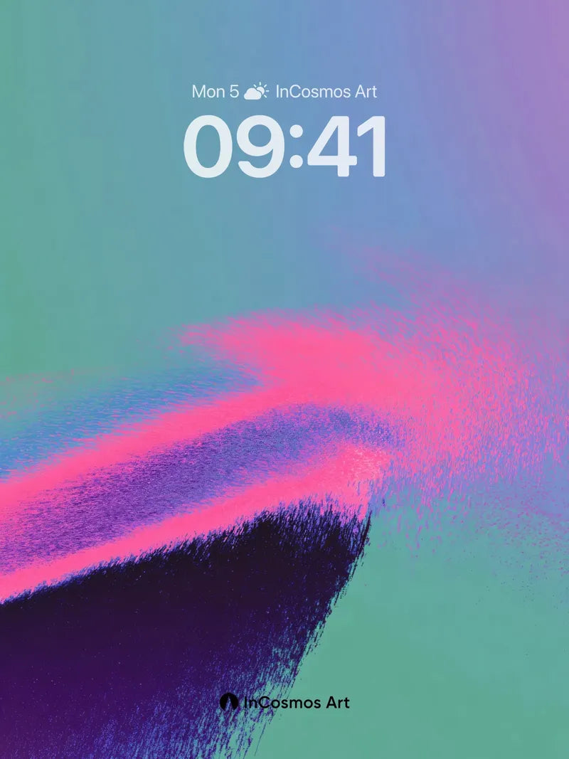 Neon Drift Wallpaper with Electric Brushstrokes