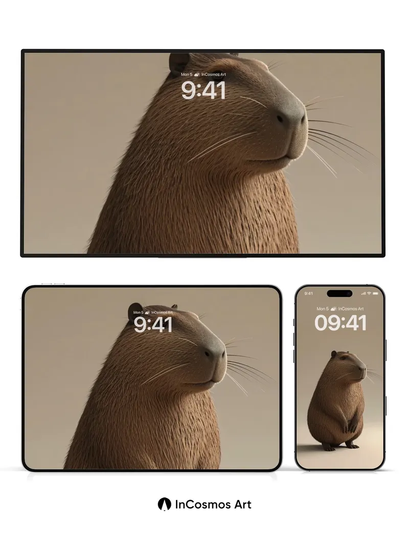 Whispering Fur Wallpaper with Gentle Gaze