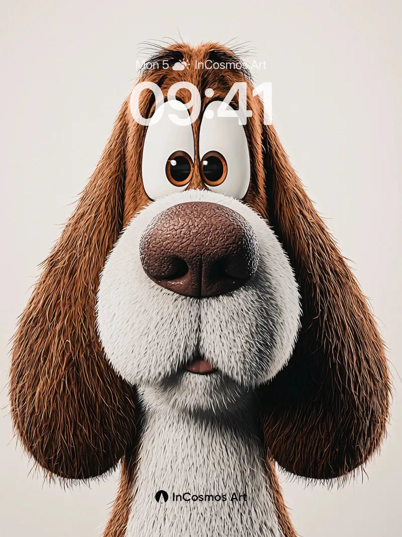 Whimsical Hound Wallpaper with Animated Gaze wallpaper for iPhone, iPad & Mac