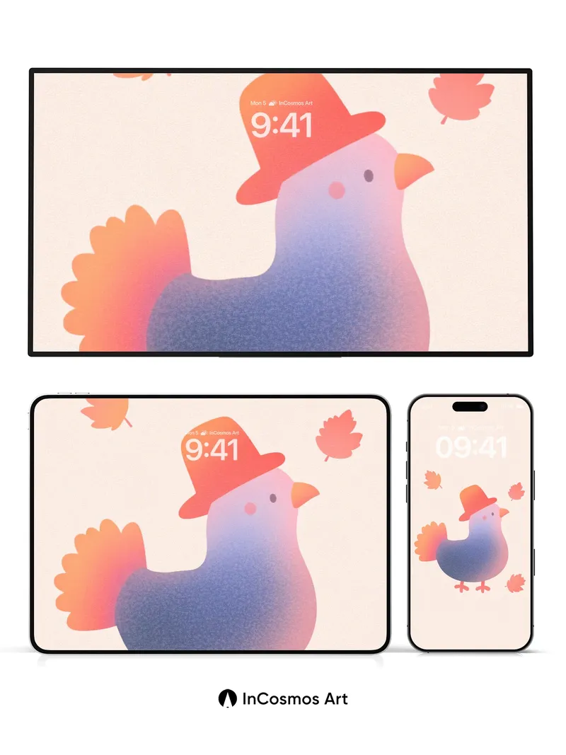 Autumn Hush Wallpaper with Feathered Hat