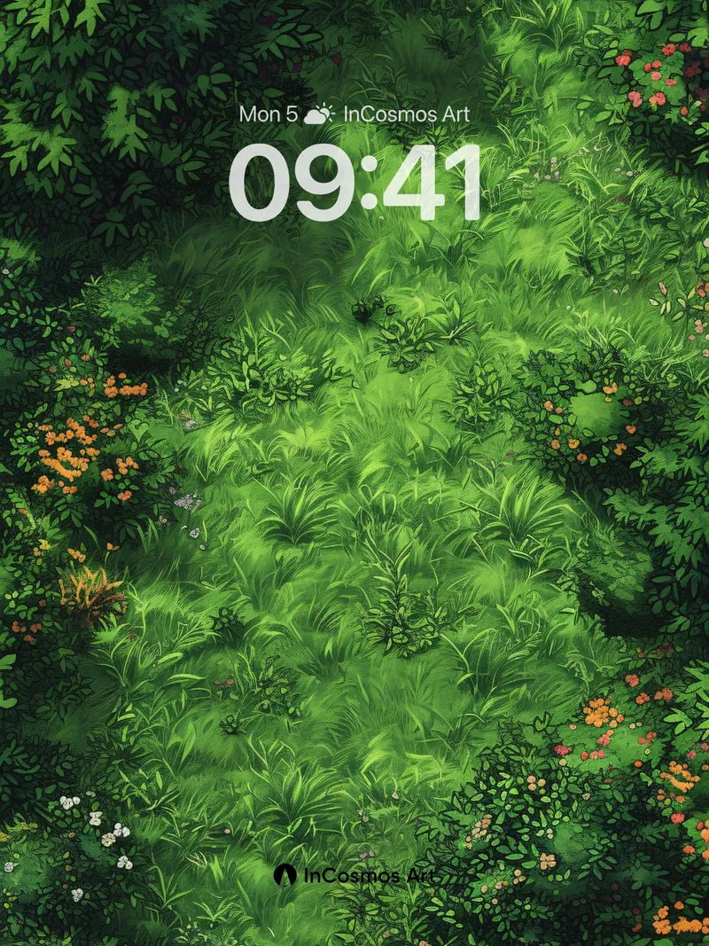 Whispering Meadow Wallpaper with Hidden Blossoms