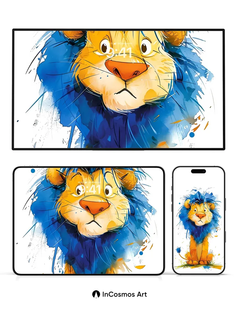 Whimsical Blue Mane Wallpaper with Playful Spirit