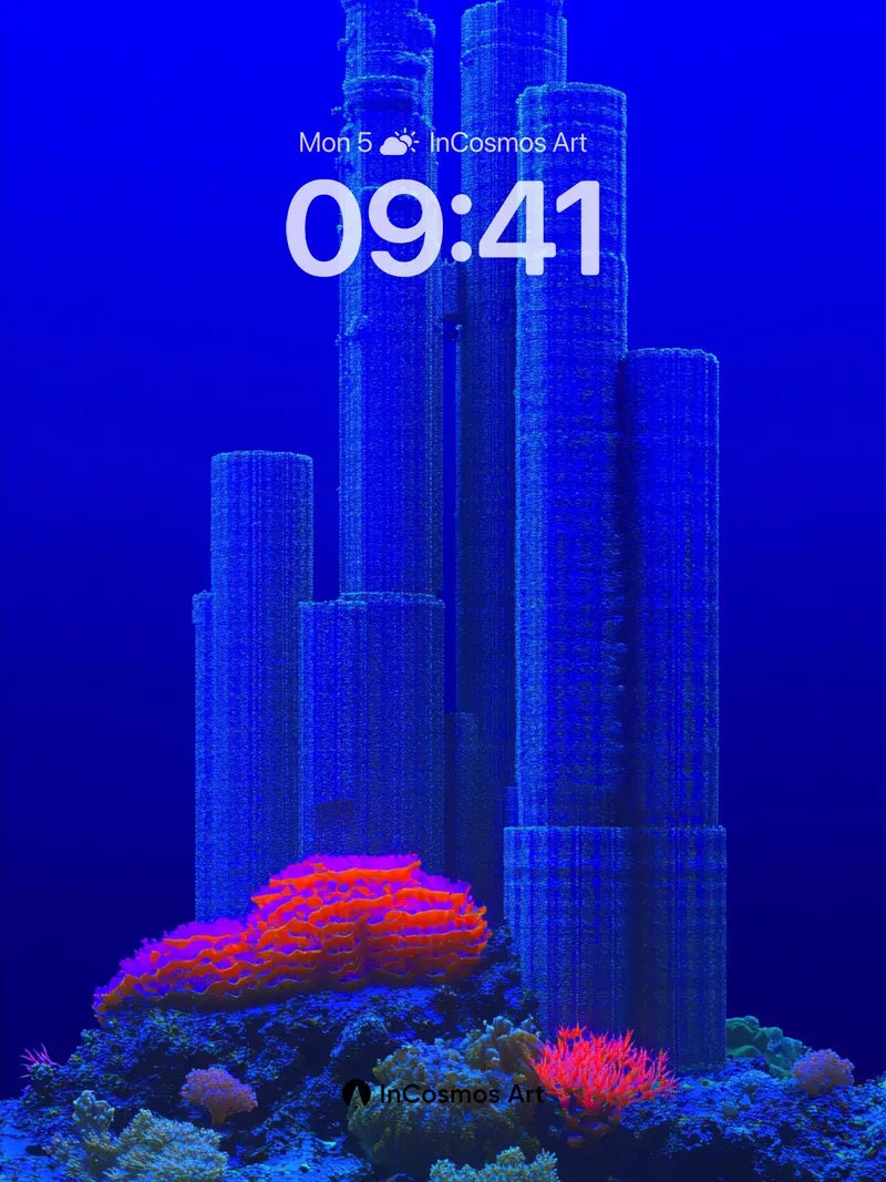 Neon Abyss Wallpaper with Coral Towers