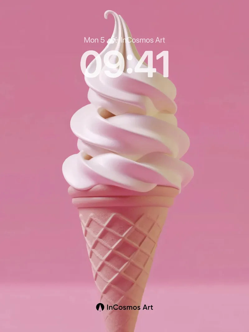 Soft Glow Wallpaper with Swirl of Cream