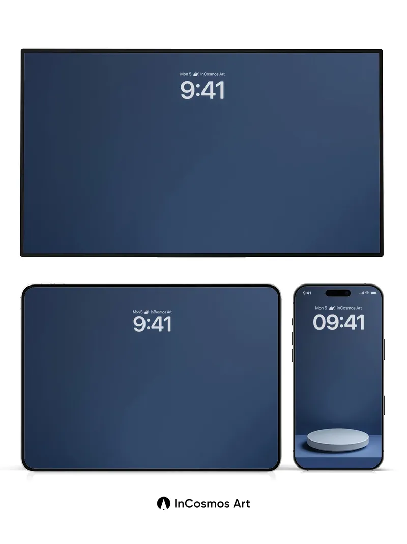 Serene Void Wallpaper with Floating Disc