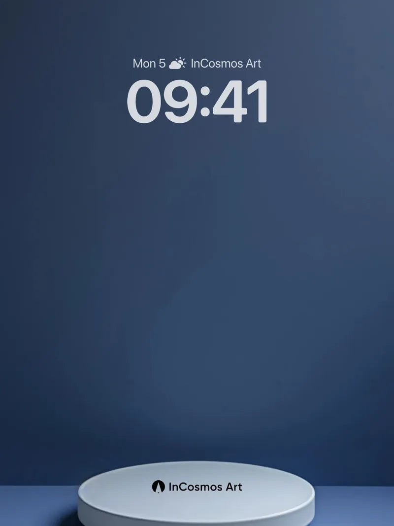 Serene Void Wallpaper with Floating Disc