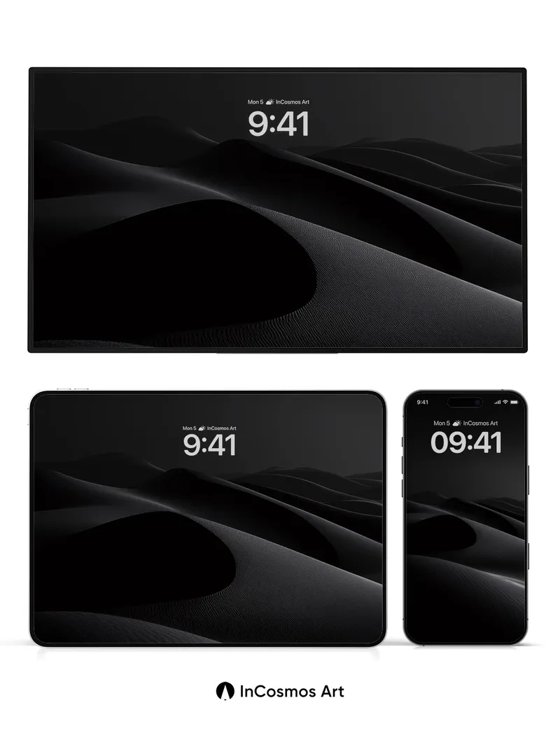 Shadowed Dunes Wallpaper with Whispering Light