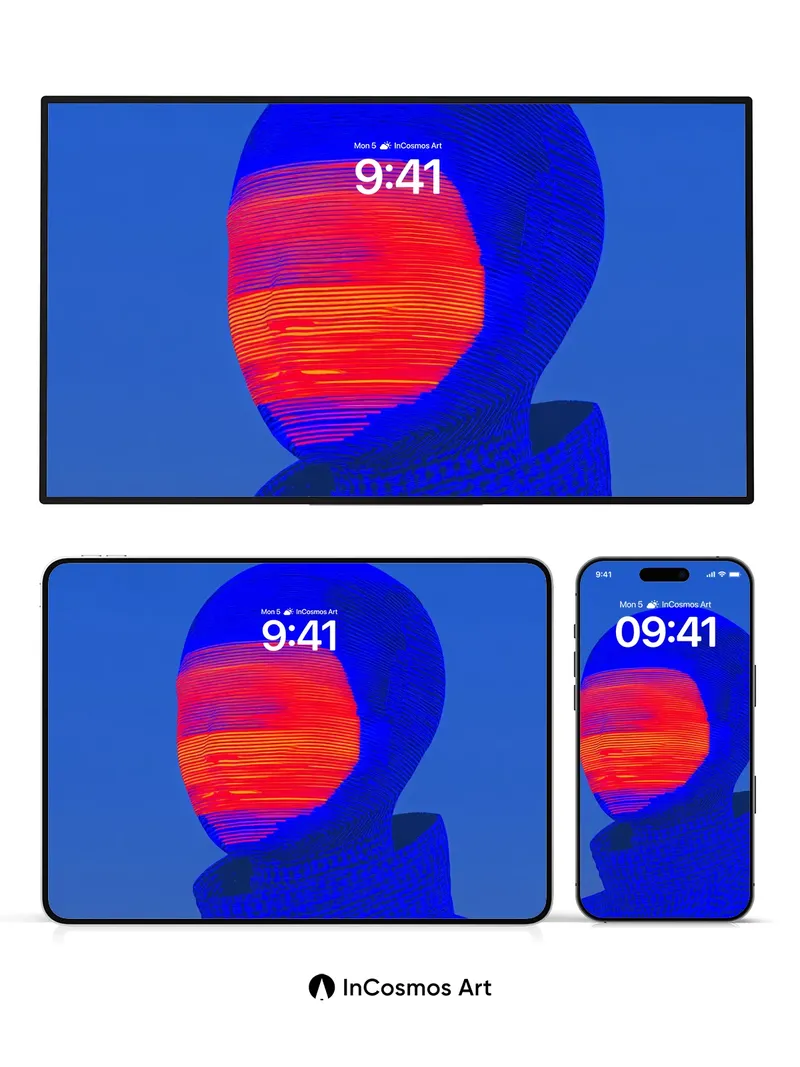 Neon Pulse Wallpaper with Digital Veil