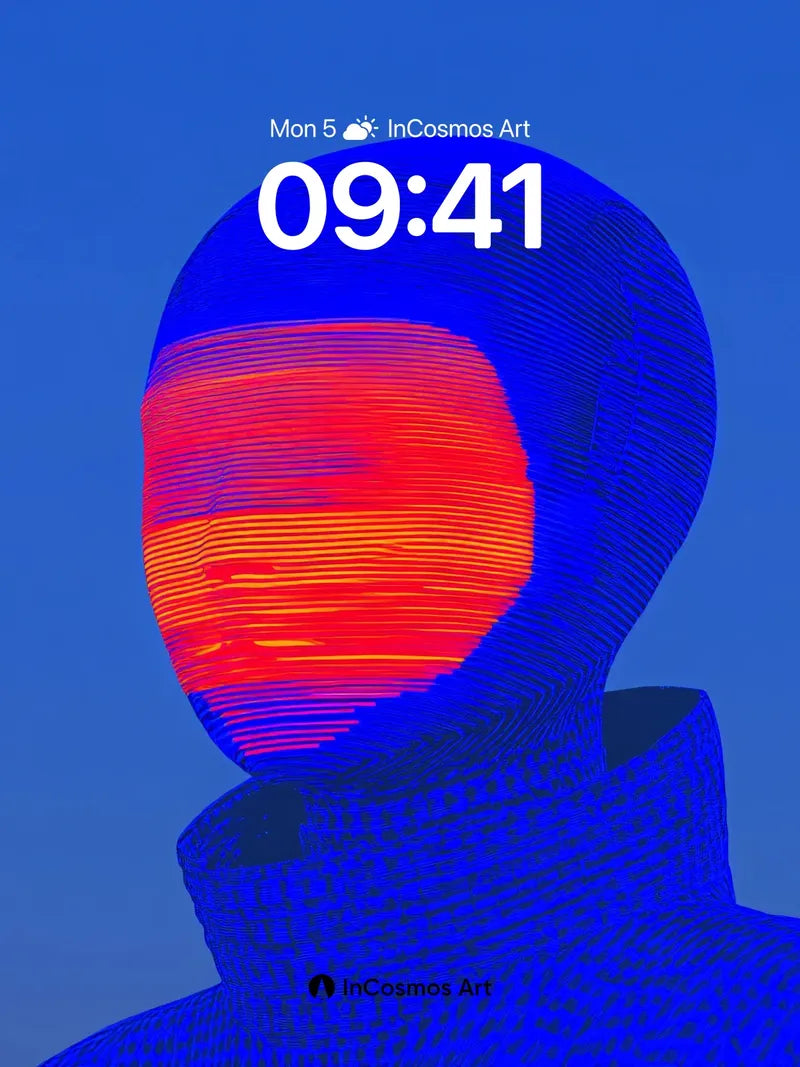 Neon Pulse Wallpaper with Digital Veil