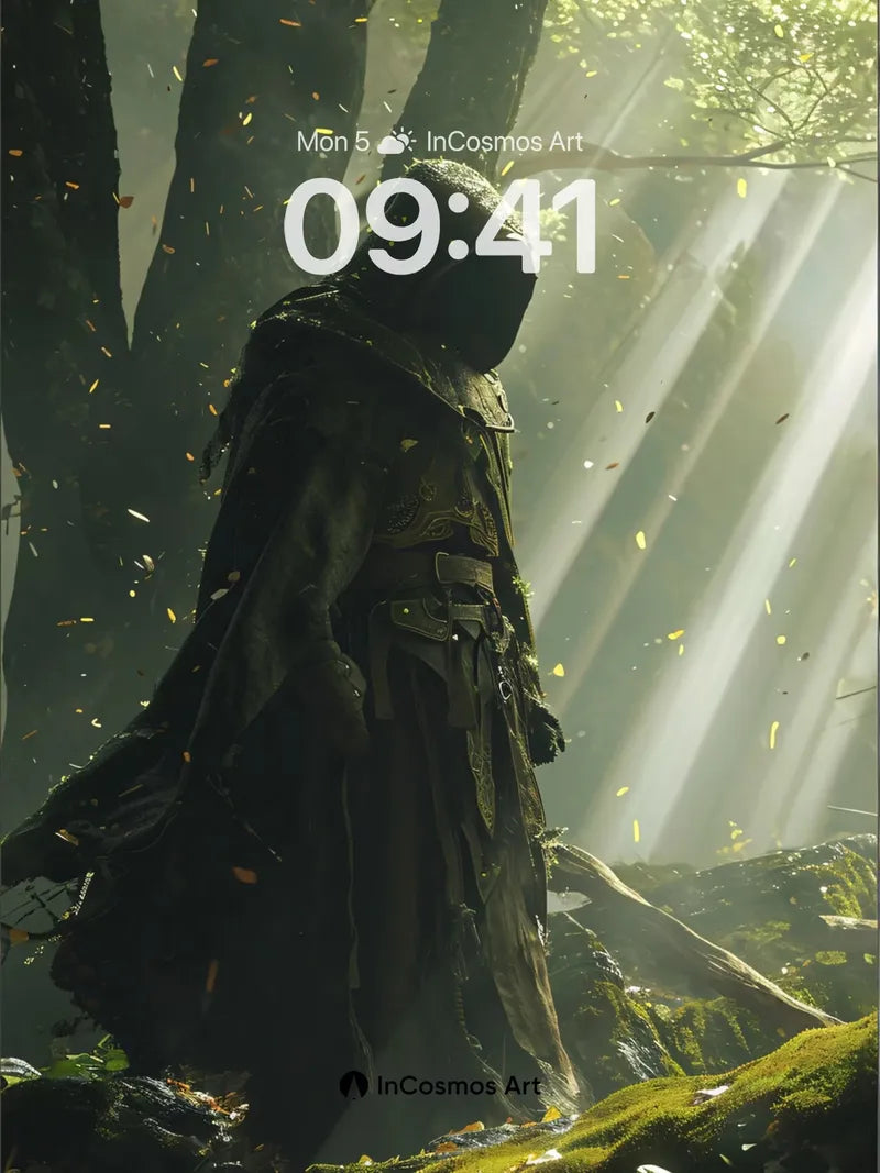 Whispering Shadows Wallpaper with Sunlit Canopy