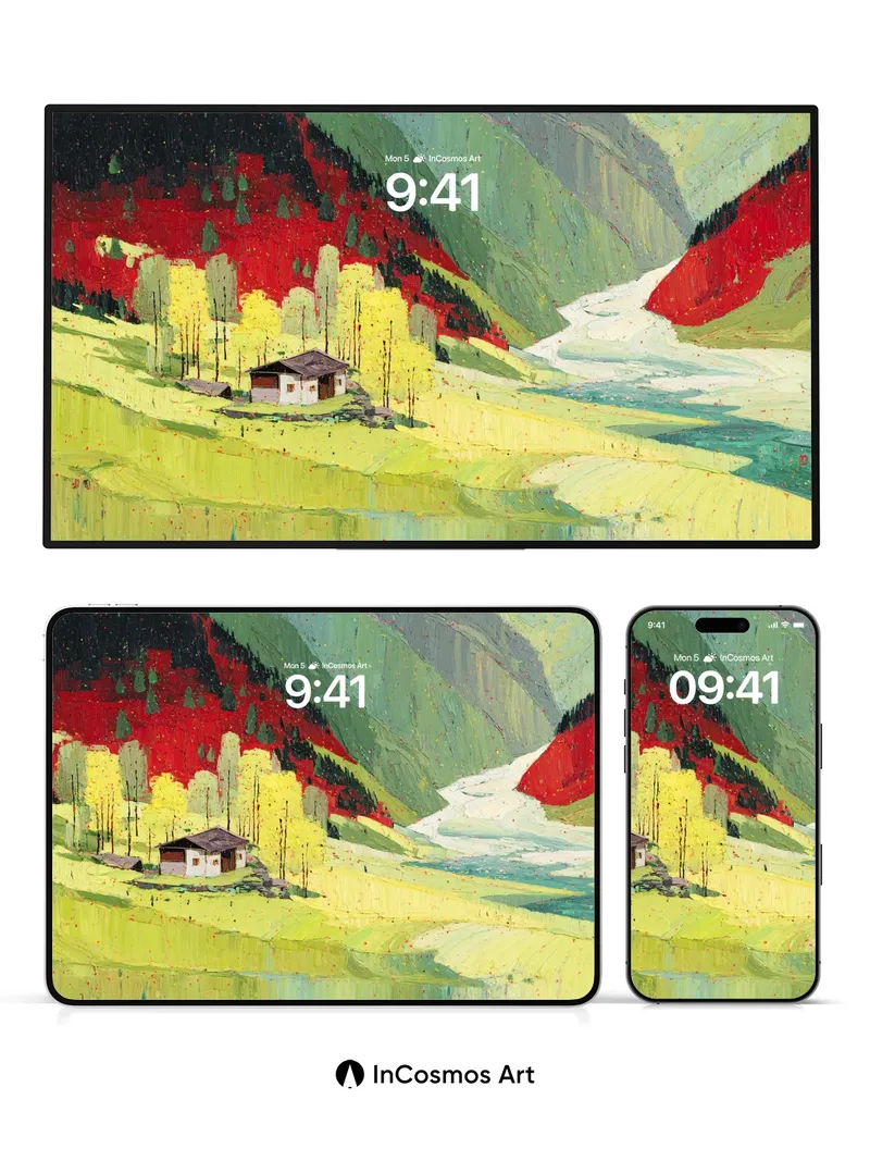 Autumn Hush Wallpaper with Mountain Pulse