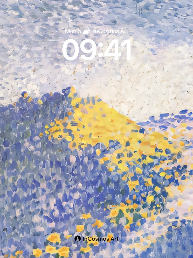 Sunlit Field Wallpaper with Dappled Light