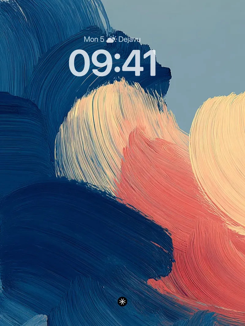 Serene Brushstroke Harmony Digital Wallpaper