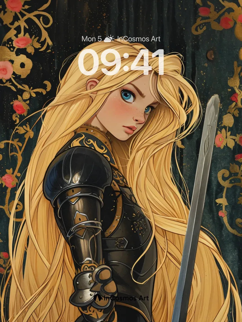 Golden Resolve Wallpaper with Swordlight Edge wallpaper for iPhone, iPad & Mac