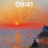 Sunset Reverie Wallpaper with Flowered Shore wallpaper for iPhone, iPad & Mac