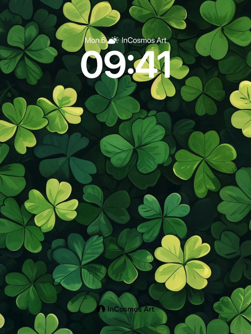 Emerald Whispers Wallpaper with Luminous Leaves