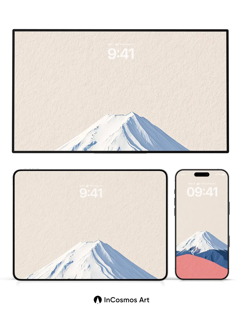 Serenity Summit Wallpaper with Textured Peaks