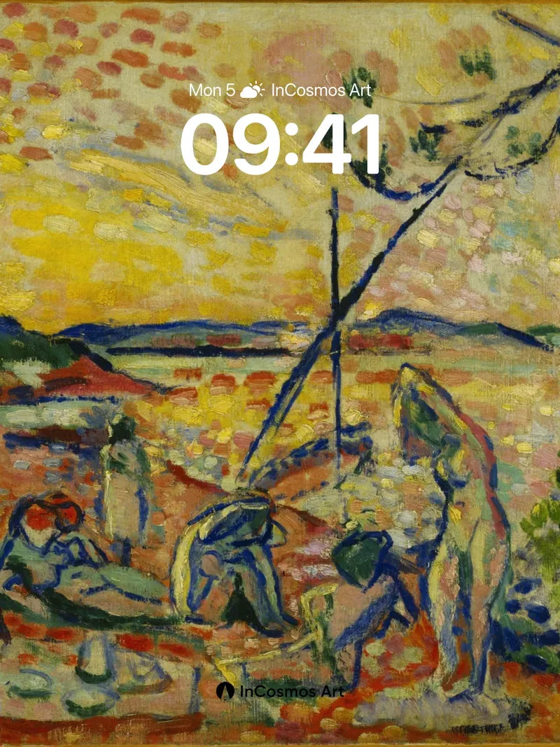 Sun-Drenched Canvas Wallpaper with Matisse Vibrancy