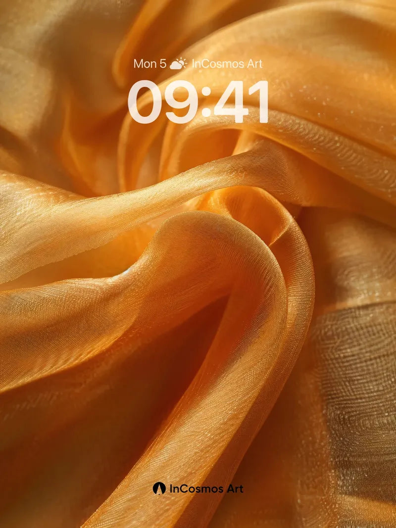 Golden Hush Wallpaper with Draped Light