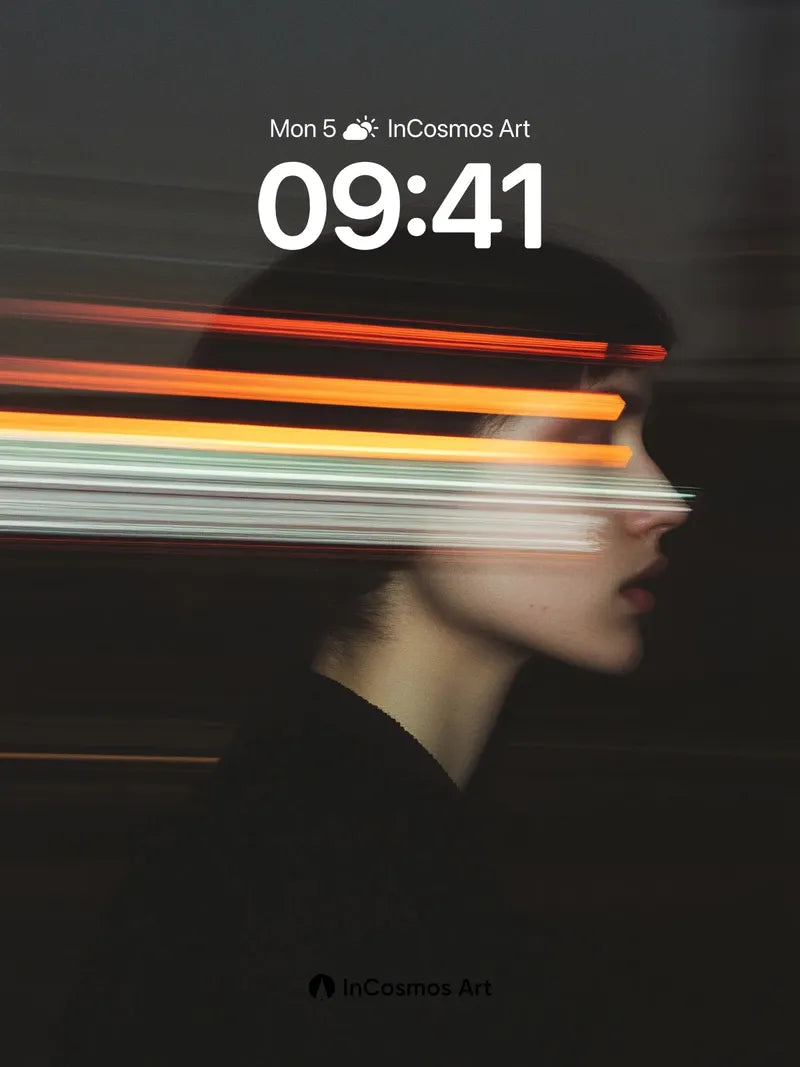 Neon Veil Wallpaper with Motion Trails