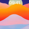 Serene Gradient Wallpaper with Floating Sun Disc wallpaper for iPhone, iPad & Mac