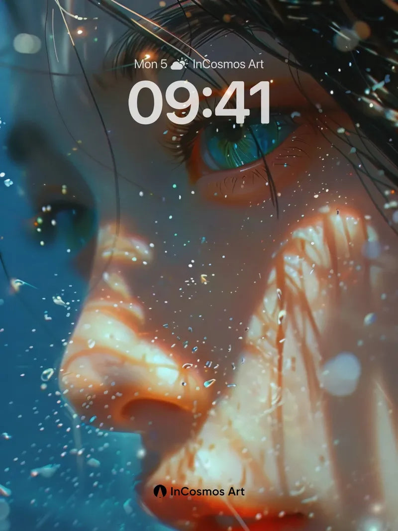 Aquatic Gaze Wallpaper with Floating Light