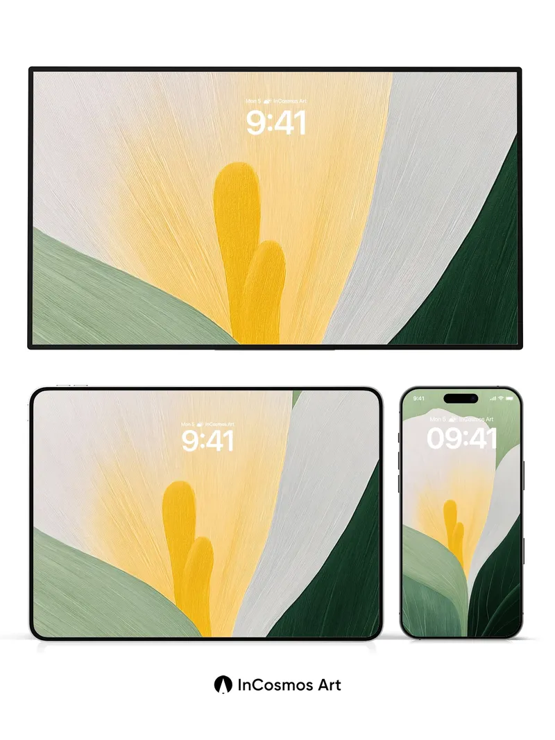 Serene Calla Lily Wallpaper with Soft Light Veils