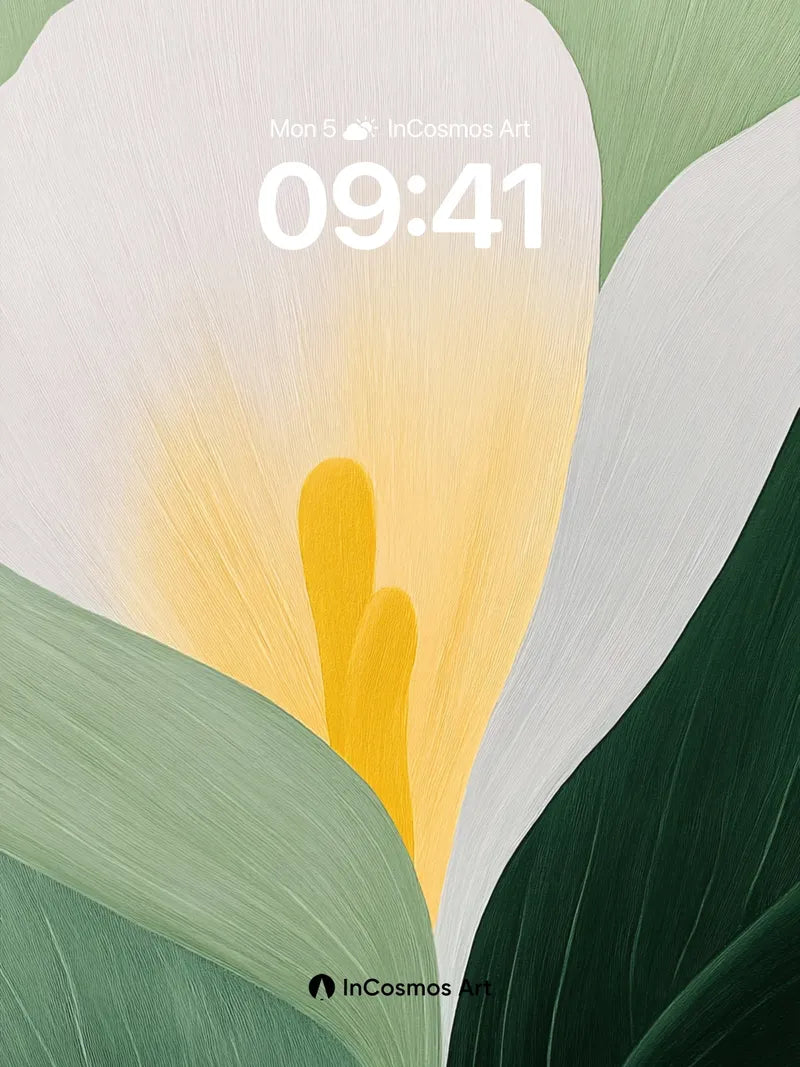 Serene Calla Lily Wallpaper with Soft Light Veils