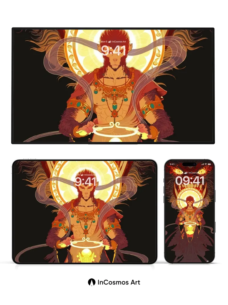 Fiery Monarch Wallpaper with Divine Aura