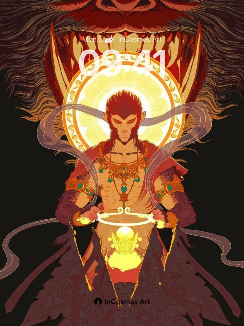 Fiery Monarch Wallpaper with Divine Aura